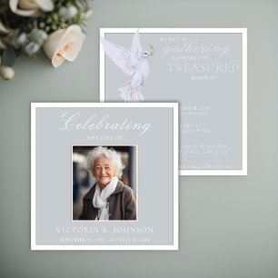 Elegant Watercolor White Dove Firande of Life Inbjudningar