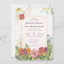 Elegant Watercolor WildblomGarden Wedding Wedding