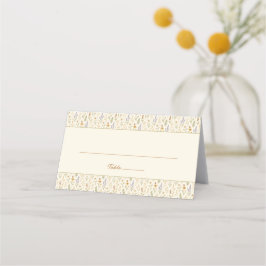 Elegant Watercolor Wildblomma Blommigt Bröllop Placeringskort