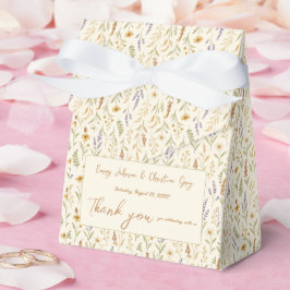 Elegant Watercolor Wildblomma Blommigt Bröllop Presentaskar