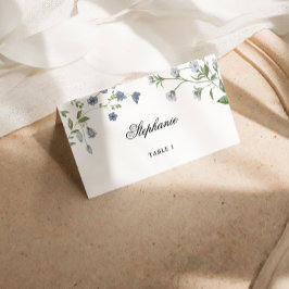 Elegant Watercolor Wildblomma Bröllop Place Card Placeringskort