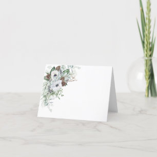 Elegant Watercolor Winter Anemones-blommor, möhipp Tack Kort