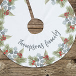 Elegant Watercolor Winter Greenery Gräs Eucalyptus Julgransmatta Borstad Polyester<br><div class="desc">Den här designen har en vattenfärgsgreer i Julgran med en kalligrafitext för trendig i snyggt,  ett botaniskt löv vintern blad löv,  kreativ löv elegant naturdesign,  eucalyptus blue löv grönt gräs grenar gräs träd löv löv design helgdag kreativ design,  julförenklad,  Julgran kreativ förenklad decor,  enkel kalligrafskrift teckensnitt,  elegant stil</div>