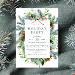 Elegant Watercolor Winter Greenery Julfest Inbjudningar<br><div class="desc">Ange tonen för din julfest genom att bjuda in gäster till vår Elegant Watercolor Winter Greenery-inbjudningar. I visningen elegant julfest inbjudan får du information om dina händelser som ramas in av vattenfärgen gräs nål,  gräs cones och greenery. Inbjudan går tillbaka till en solid mörk-grönt-bakgrund.</div>