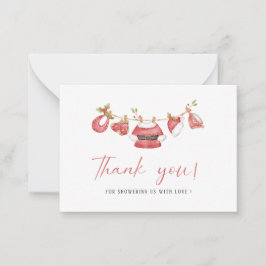 Elegant WatercolorLiten tomte baby  Barnkalas Anteckningskort