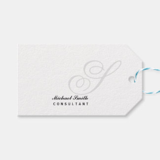 Elegant Watermark Monogram Presentetikett