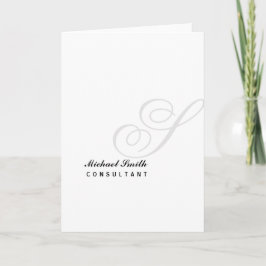 Elegant WatermarkMonogram Anteckningskort