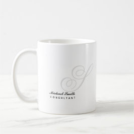 Elegant WatermarkMonogram Kaffemugg