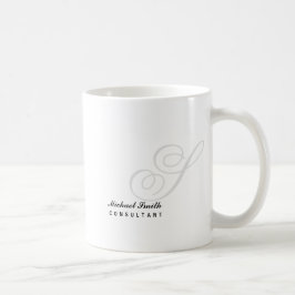 Elegant WatermarkMonogram Kaffemugg