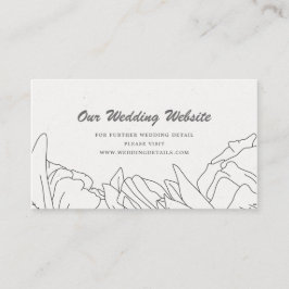 Elegant-webbplatsen för minimalistlinje Bröllop Tilläggskort
