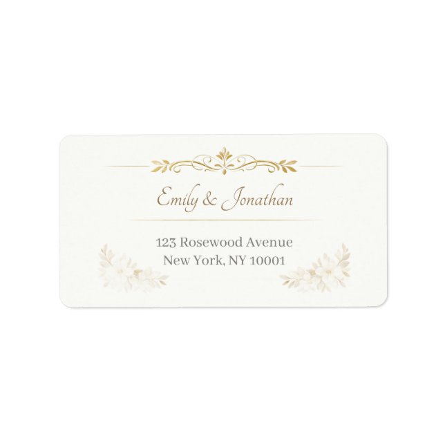 Elegant Wedding Address Labels Adressetikett (Framsidan)