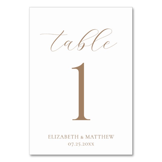 Elegant Wedding Bordsnummer (Framsidan)