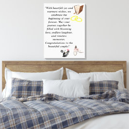 Elegant Wedding Card – Chic Black Heels with Pink  Canvastryck