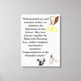 Elegant Wedding Card – Chic Black Heels with Pink  Canvastryck
