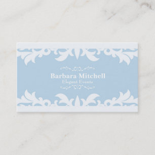 Elegant Wedding Events Blå Chic Namn Kort