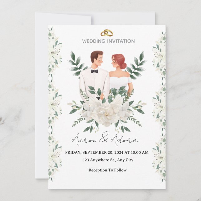 Elegant Wedding Invitation – A Modern Touch for Yo Inbjudningar (Framsida)