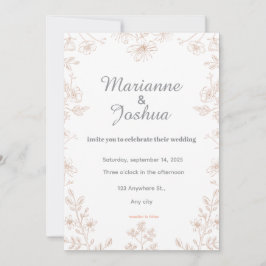 Elegant Wedding Invitation Card  Inbjudningar