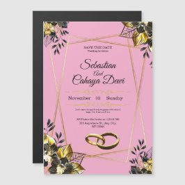 Elegant Wedding Invitation Card Magnetisk Inbjudningskort