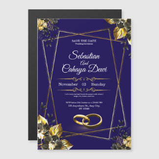 Elegant Wedding Invitation Card Magnetisk Inbjudningskort