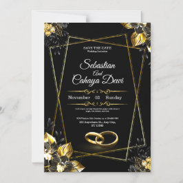 Elegant Wedding Invitation Card Magnetisk Inbjudningskort