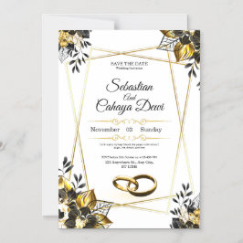 Elegant Wedding Invitation Card Magnetisk Inbjudningskort