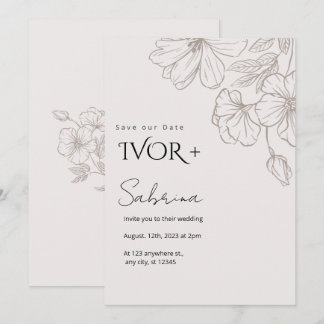 Elegant Wedding Invitation Card TemplateInvitation Inbjudningar