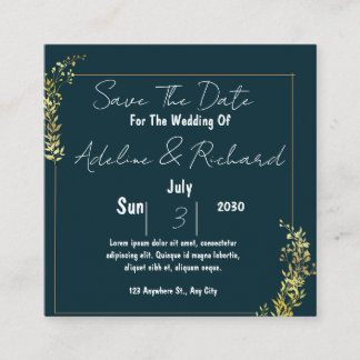 Elegant Wedding Invitation – Classic & Romantic Ce Fyrkantigt Visitkort