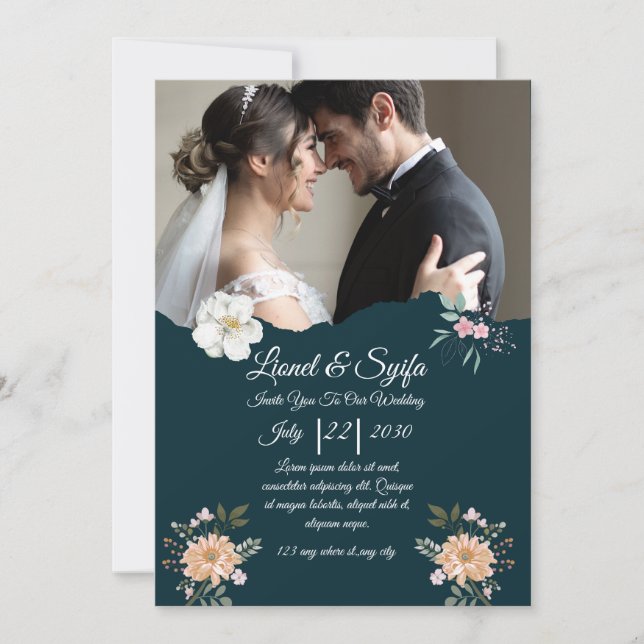 Elegant Wedding Invitation – Classic & Romantic Ce Inbjudningar (Framsida)