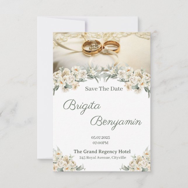 Elegant Wedding Invitation Inbjudningar (Framsida)