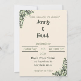 Elegant wedding invitation  inbjudningar