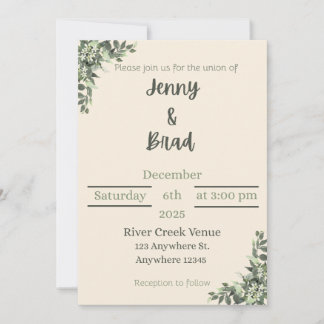Elegant wedding invitation  inbjudningar