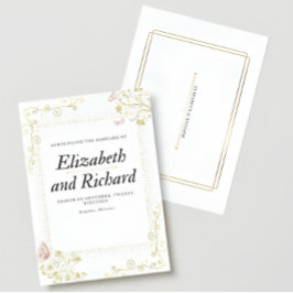 Elegant Wedding Invitation Inbjudningar