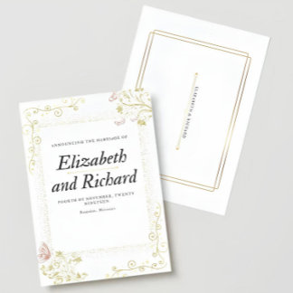 Elegant Wedding Invitation Inbjudningar