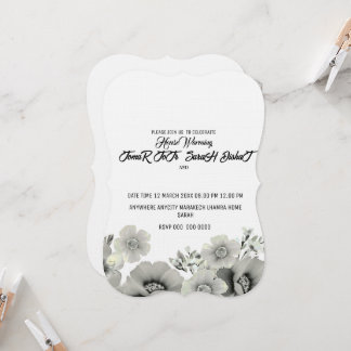 Elegant Wedding Invitation Template Luxury Flora Inbjudningar
