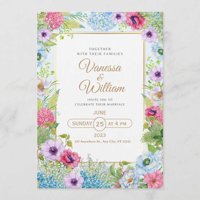 Elegant Wedding Invitation | Timeless Romantic Inbjudningar (Framsida)