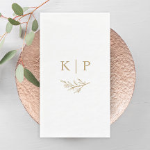 Elegant Wedding Monogram Greenery 