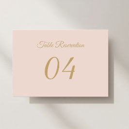 Elegant  wedding placeholder bordsnummer