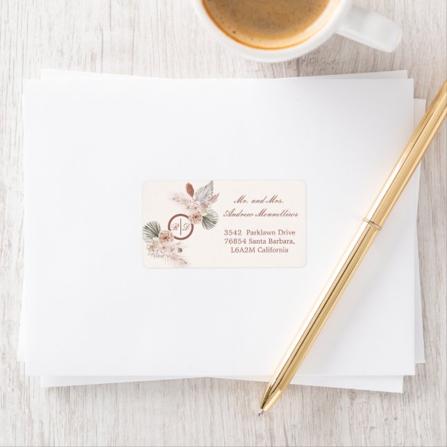 Elegant Wedding Return Address Label Adressetikett (Insitu)