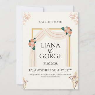 Elegant Wedding SAVE THE DATE Invitation Card | Inbjudningar