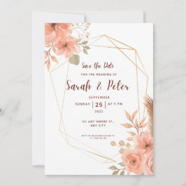 Elegant Wedding Save The Date Minimal Design Inbjudningar