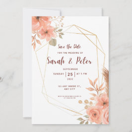 Elegant Wedding Save The Date Minimal Design Inbjudningar