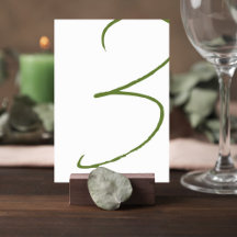 Elegant Wedding Table Number Card