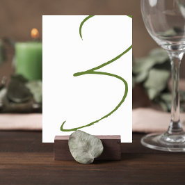 Elegant Wedding Table Number Card Bordsnummer