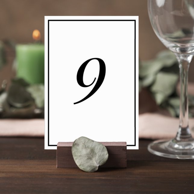 Elegant Wedding Table Number Card Bordsnummer (Skapare uppladdad)