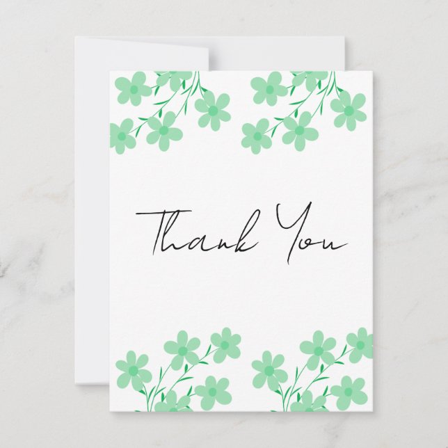 Elegant Wedding Thank You Card | Classic Script De Tack Kort (Framsida)