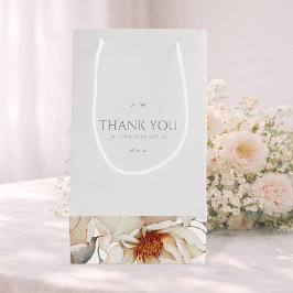 Elegant Wedding Thank You Gift Bag with Floral