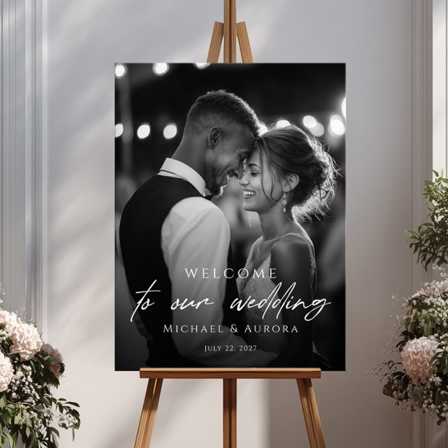 Elegant wedding welcome photo poster (Skapare uppladdad)