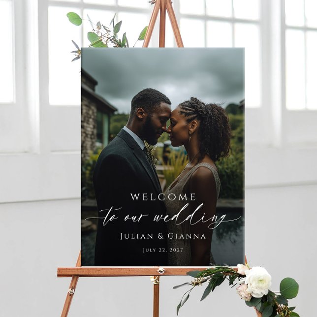 Elegant wedding welcome photo poster (Skapare uppladdad)