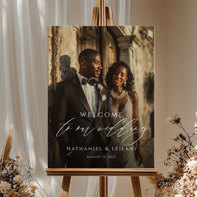 Elegant wedding welcome photo  poster (Skapare uppladdad)