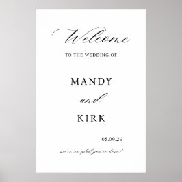 Elegant Wedding Welcome Sign Poster